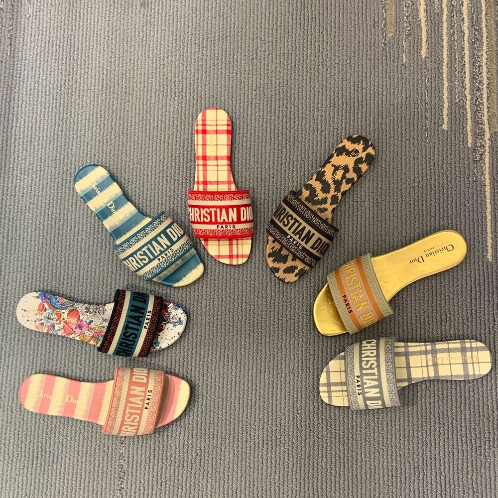 Christian Dior Dway Slides - multiple colors.